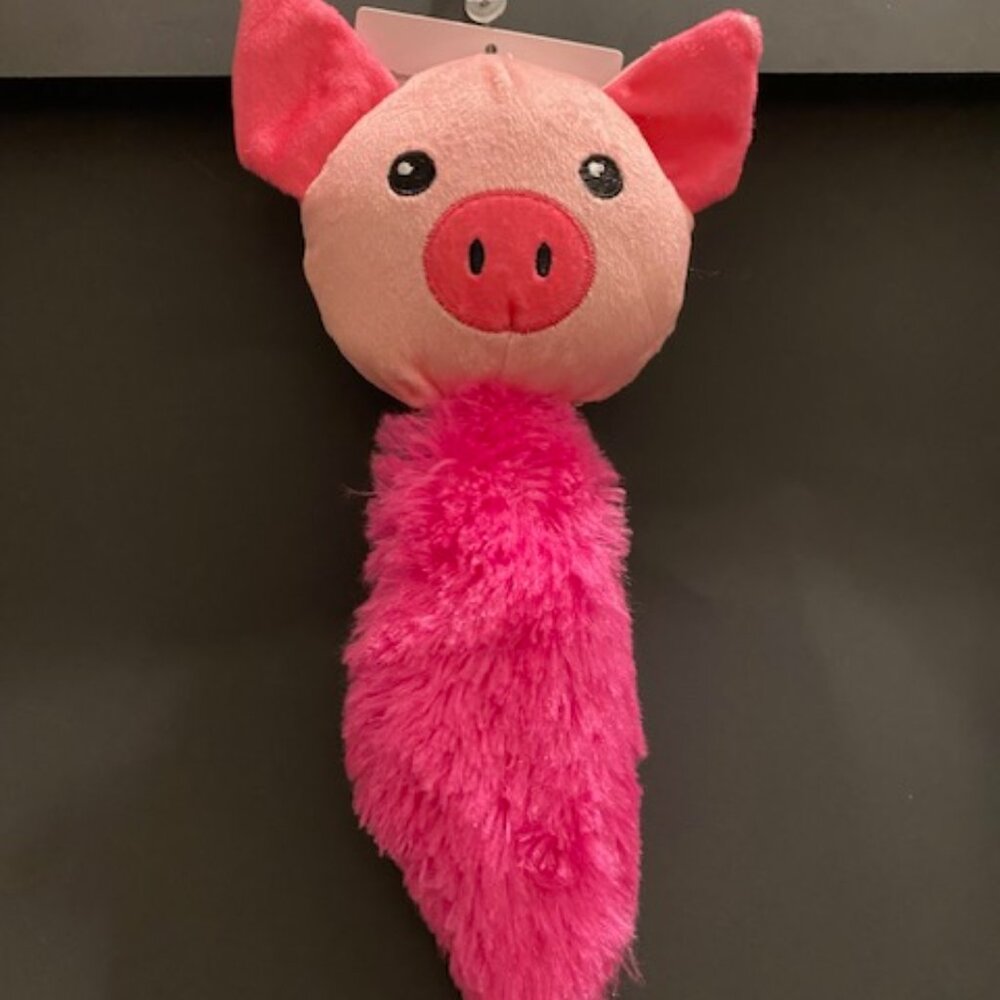 DOG TOY: PLUSH PINK PIG *Pink*